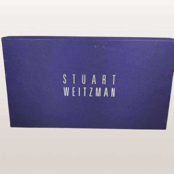 STUART WEITZMAN Slinky Glitter Peep-Toe Slingback, Pyrite Nocturn - Size:8 - Picture 15 of 16